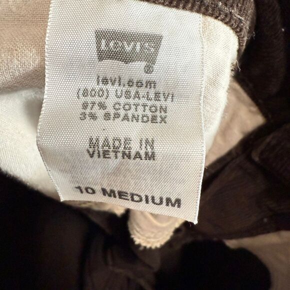 Levi’s 526 Womens Brown Corduroy Slender Boot Cut Jeans Size 10 - Picture 8 of 8